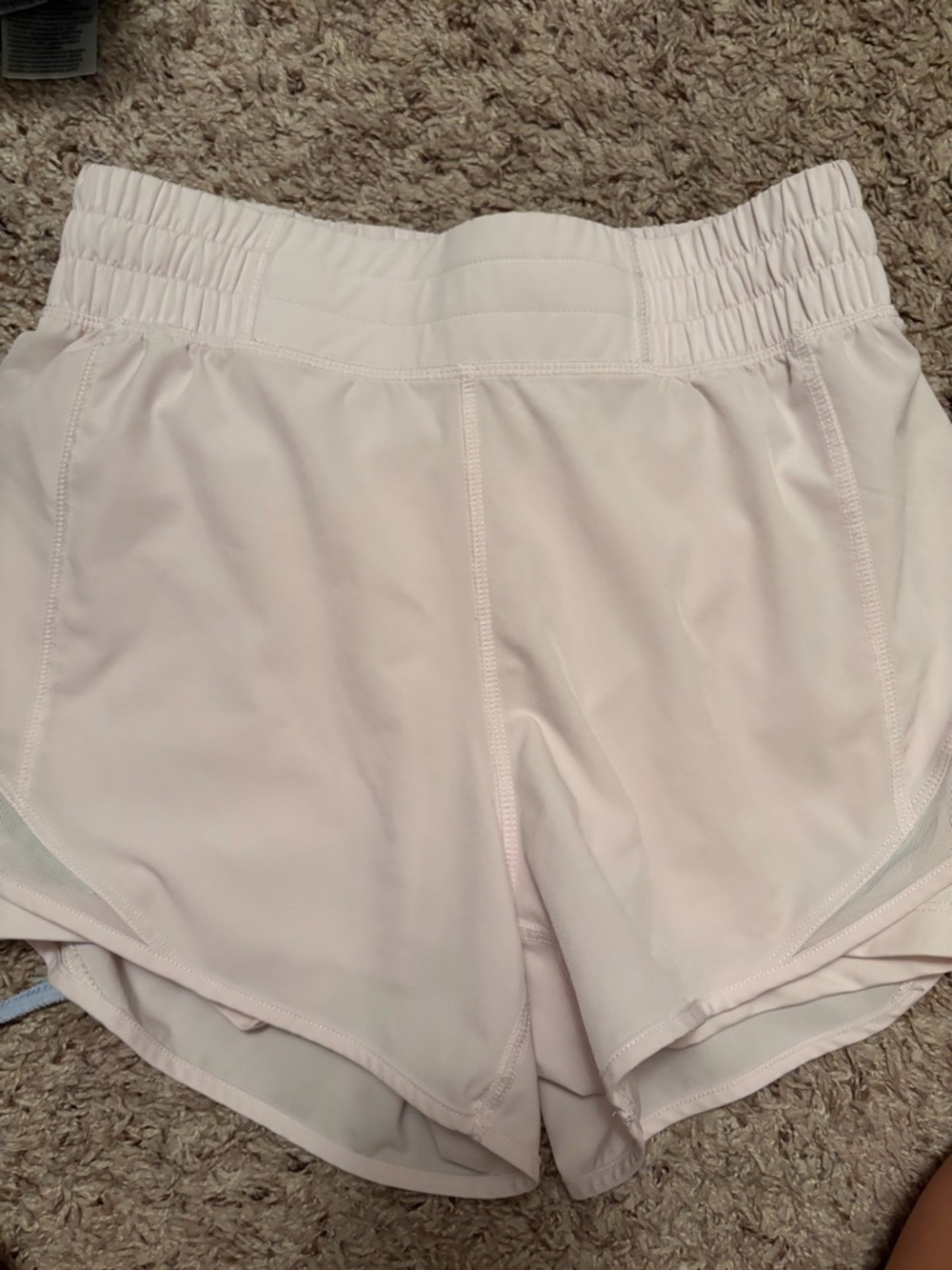 Mondetta Pale Pink Athletic Shorts with Elastic Waist